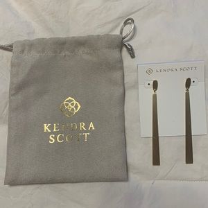 Kendra scott brushed gold earrings.